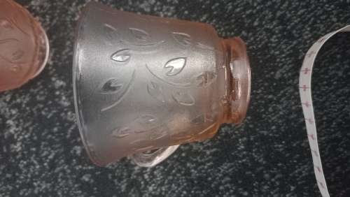 Vintage pink cups made in Indonesia x 5