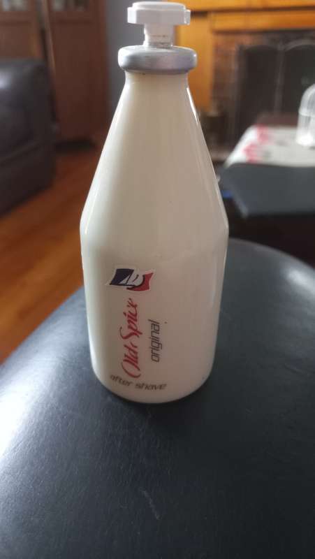 Old spice vintage glass bottle 3/4 full