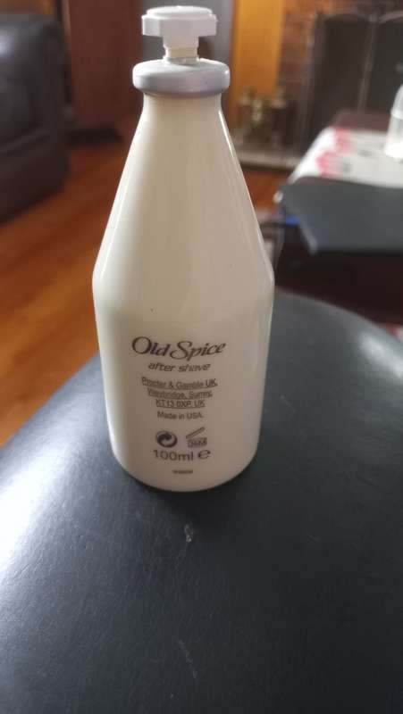 Old spice vintage glass bottle 3/4 full