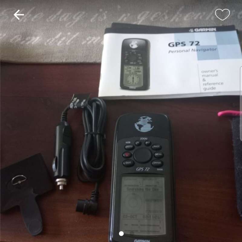 Garmin GPS 72 Personal Navigator Marine Fishing Hiking TESTED & WORKS
