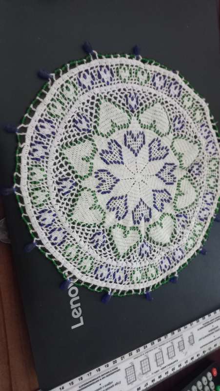 Vintage beaded doily