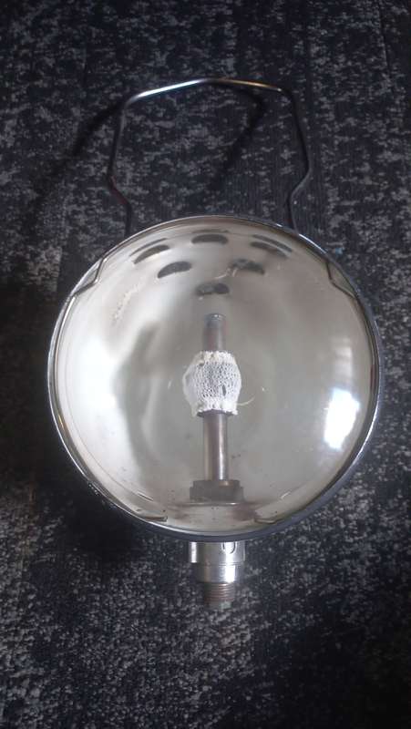 Vintage White Enamel Fisherman`s Gas Lamp - 11cm/16cm, , Good Condition