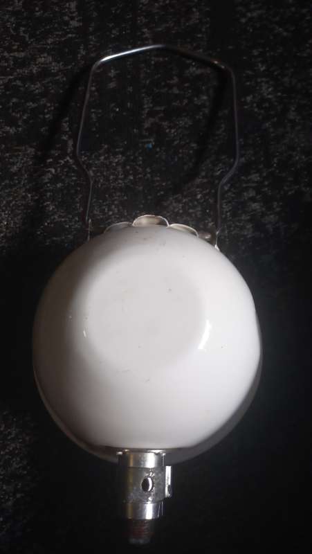 Vintage White Enamel Fisherman`s Gas Lamp - 11cm/16cm, , Good Condition