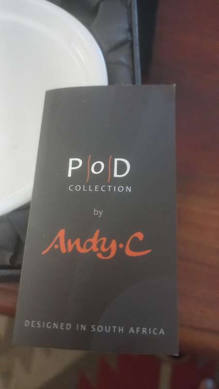 Andy c egg shape bowl in box