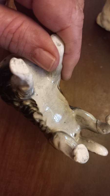 Porcelain doggie pair vintage