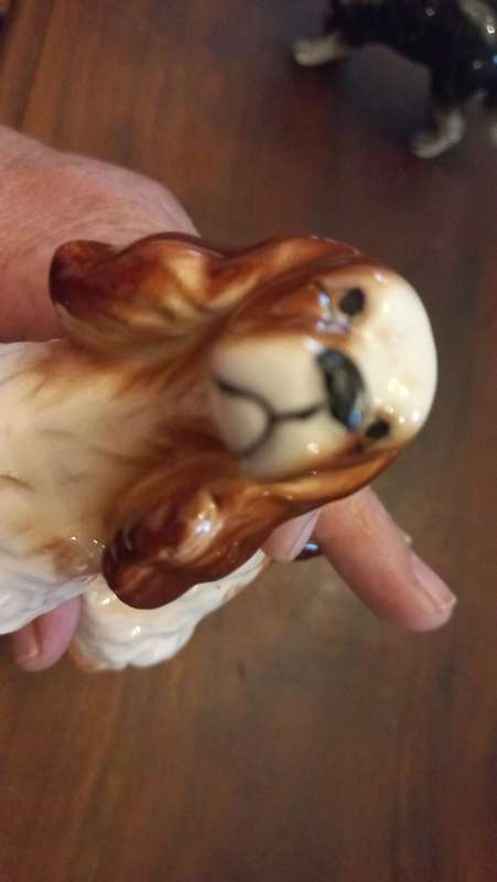 Porcelain doggie pair vintage