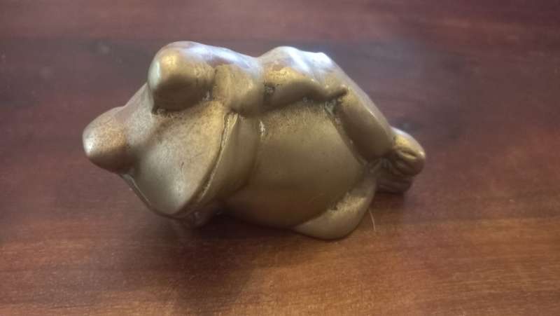 Vintage solid brass frog