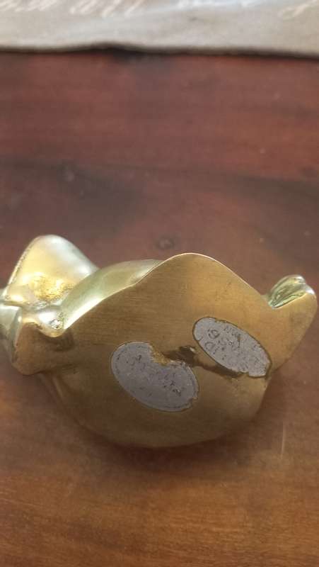 Vintage solid brass frog