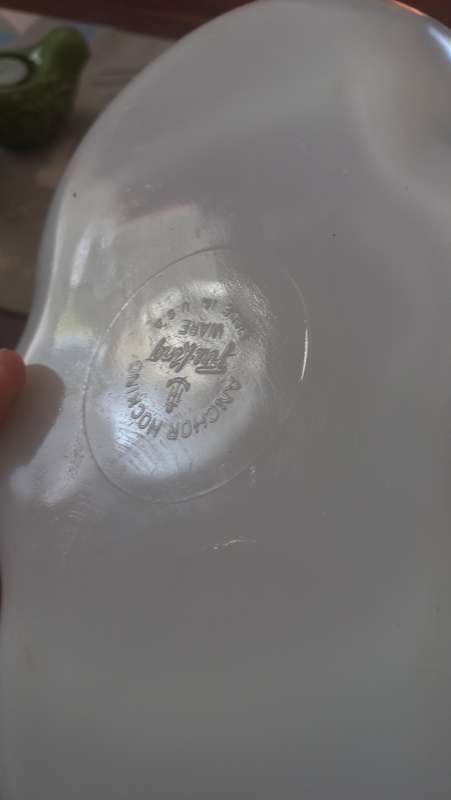 Milk glass plate vintage