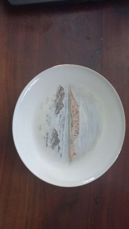 Vintage table mountain plate