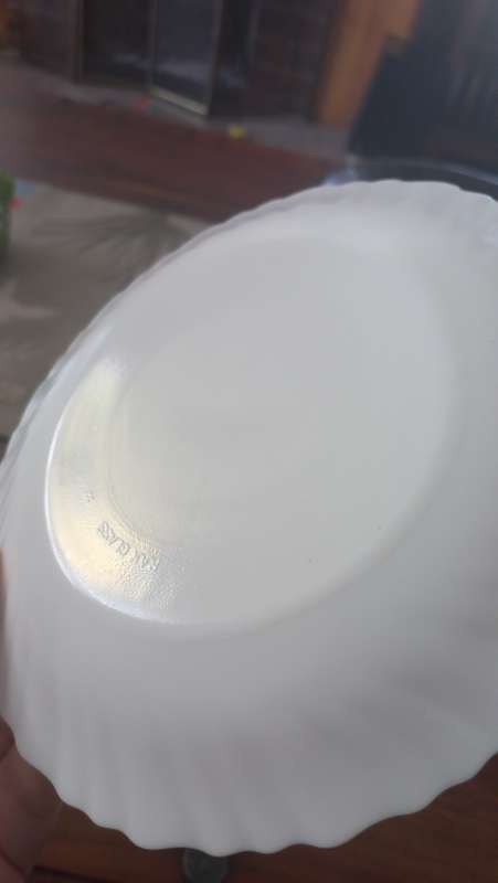 Vintage milk glass plates