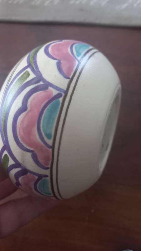 Vintage Honiton Pottery Devon England Open Sugar Bowl Eastern Scroll Pattern