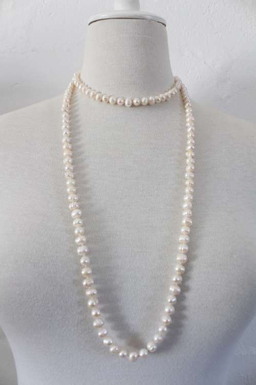 LONG BAROQUE PEARL FRESHWATER CULTURED BEADED NECKLACE STRAND