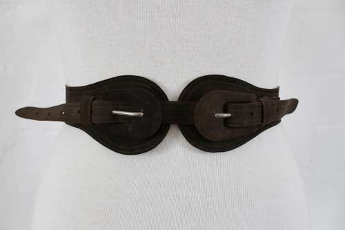 VINTAGE GENUINE SUEDE LEATHER BROWN WAIST BELT