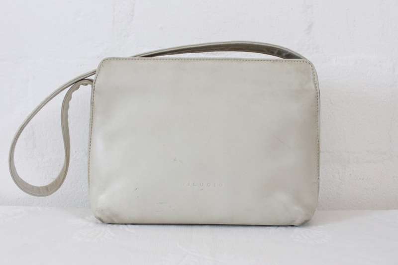 *DILUCIO* DESIGNER GENUINE LEATHER BEIGE SHOULDER BAG HANDBAG
