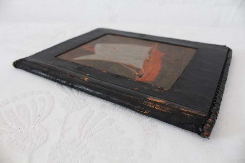 VINTAGE GENUINE LEATHER BROWN BLACK BOOK COVER FOLDER