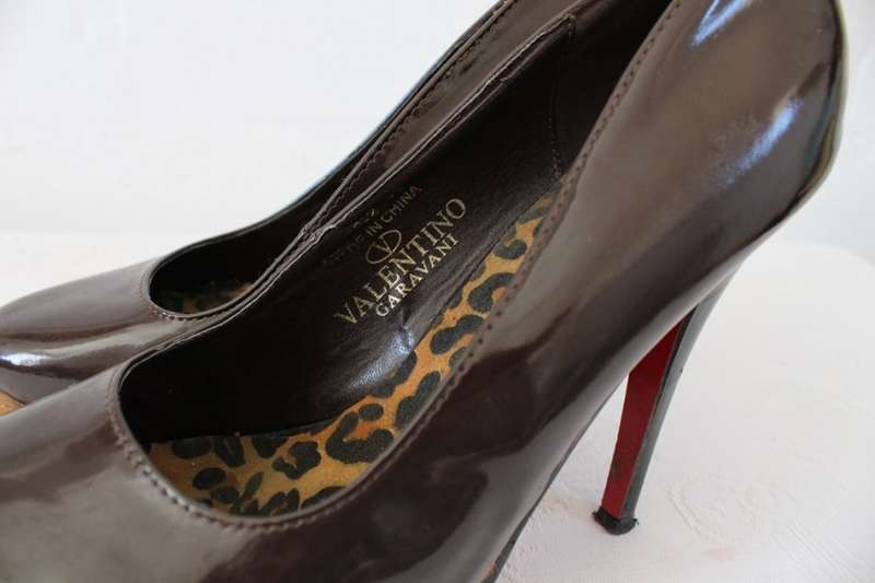 DESIGNER INSPIRED LEOPARD PRINT BROWN STILETTO HIGH HEELS - SIZE 8