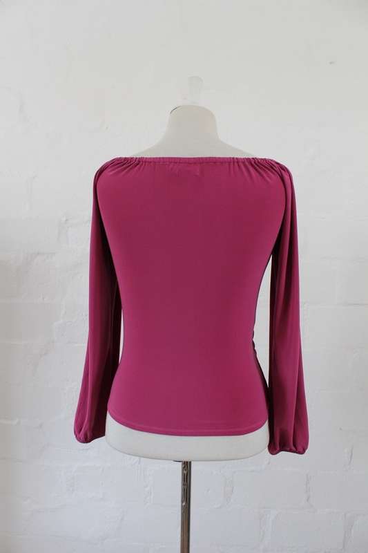 LULU TANTAN PINK RUCHED CROSS-OVER WRAP STRETCH TOP BLOUSE - SIZE M