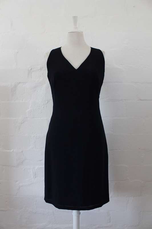 *FRANK USHER* DESIGNER NAVY BLUE SLEEVELESS COCKTAIL DRESS - SIZE 12