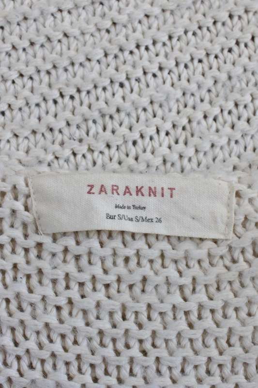 *FLASH SALE - 50% OFF!* ZARA KNIT CREAM KNITTED JERSEY CARDIGAN - SIZE S/M