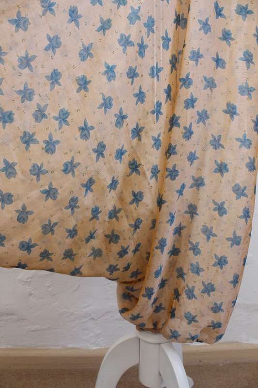 100% SILK INDIAN PRINTED WIDE LEG HAREM PANTS - SIZE M