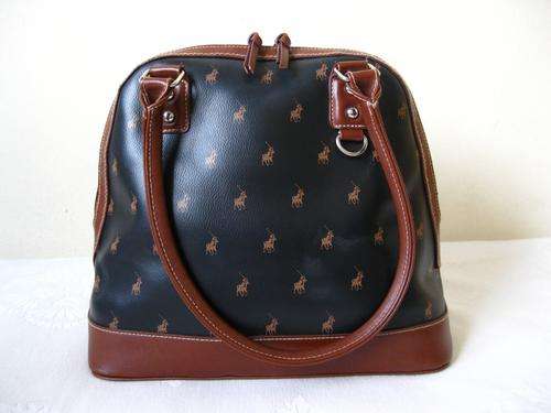 *AUTHENTIC POLO* DESIGNER MONOGRAM DOME HANDBAG TOTE BAG