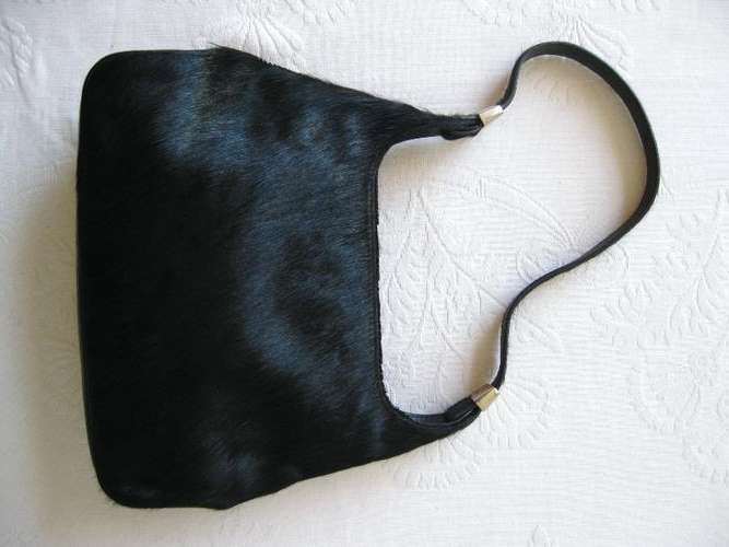 *POLO* DESIGNER BLACK GENUINE LEATHER COW SKIN SMALL SHOULDER HANDBAG BAG