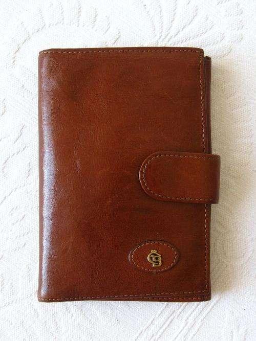 VINTAGE DESIGNER GENUINE LEATHER BROWN CLUTCH WALLET