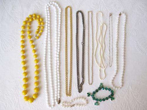 **BULK LOT** ASSORTED VINTAGE NECKLACES CHAINS BRACELETS!!