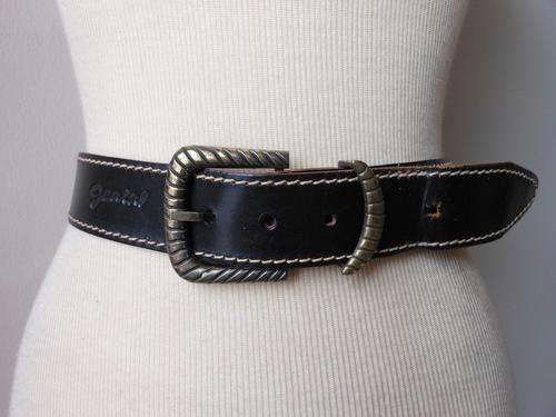 VINTAGE GENUINE LEATHER DARK BROWN LADIES BELT