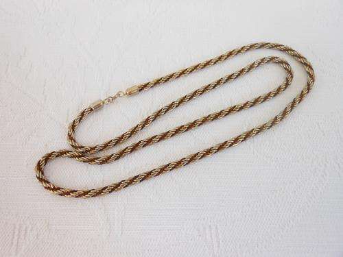 VINTAGE GOLD PLATED ROPE CHAIN NECKLACE