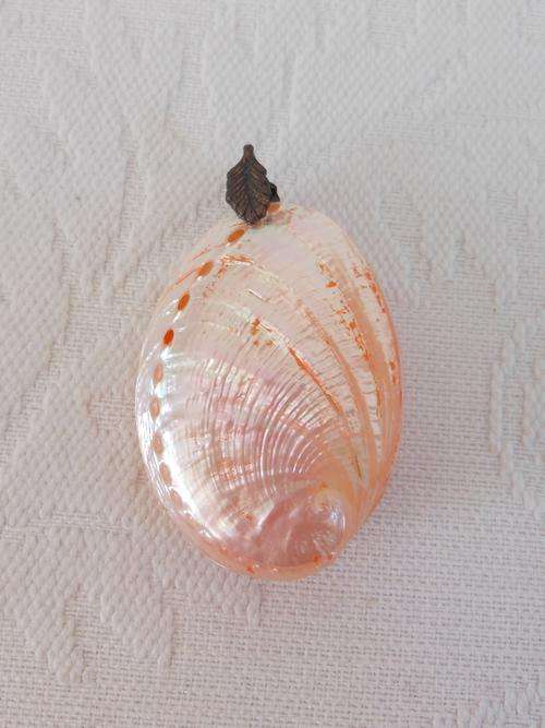 VINTAGE GENUINE SEA SHELL PINK PENDANT FOR NECKLACE
