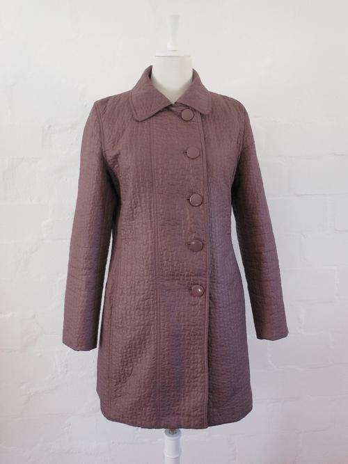 *END SEASON SALE* *NINE WEST* DESIGNER QUILTED PADDED PURPLE LADIES JACKET COAT - SIZE MEDIUM