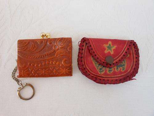 VINTAGE LOT OF 2 LEATHER COIN PURSES