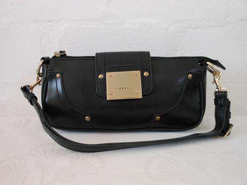FIORELLI DESIGNER BLACK FAUX LEATHER SMALL SHOULDER BAG HANDBAG