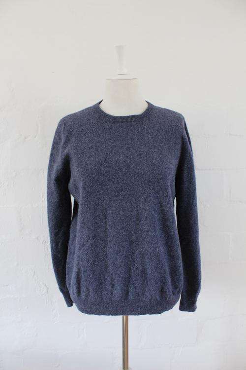 100% LAMBSWOOL NEXT BLUE JERSEY SWEATER - SIZE XL