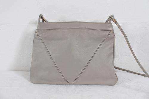 VINTAGE GREY GENUINE LEATHER SLING BAG HANDBAG