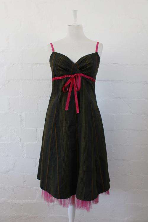 *COLLEEN EITZEN* DESIGNER GREEN COCKTAIL DRESS - SIZE 12