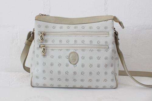 *KENZIA BY KU* DESIGNER VINTAGE LEATHER CANVAS HANDBAG BAG
