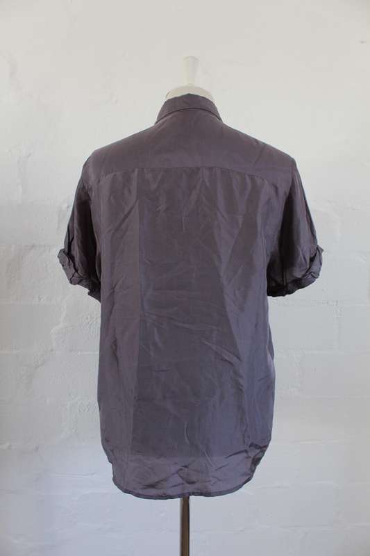 100% SILK AUTRE TON PURPLE SHIRT TOP BLOUSE - SIZE 14