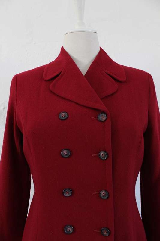 DOUBLE BREASTED RED BLAZER JACKET - SIZE 10