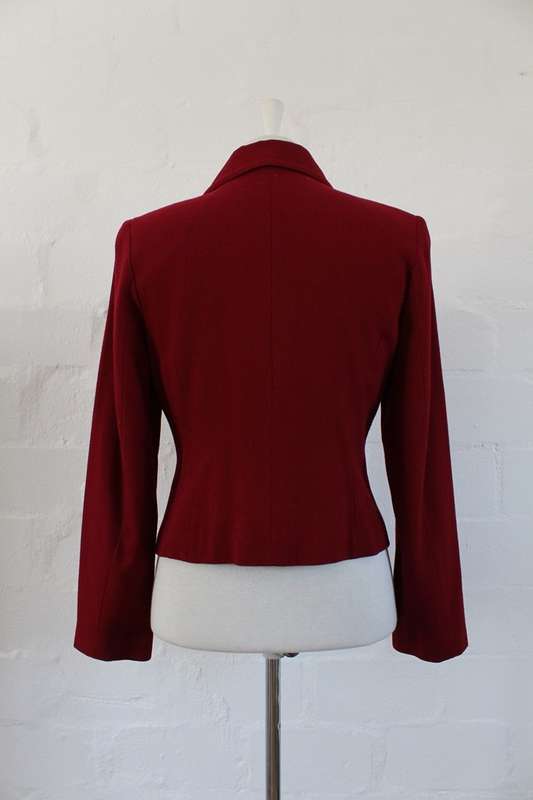 DOUBLE BREASTED RED BLAZER JACKET - SIZE 10