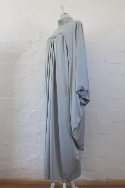 VINTAGE GREY POLO NECK KAFTAN CAFTAN DRESS - ONE SIZE