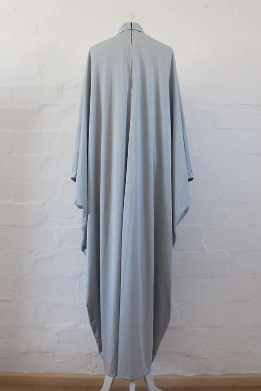 VINTAGE GREY POLO NECK KAFTAN CAFTAN DRESS - ONE SIZE