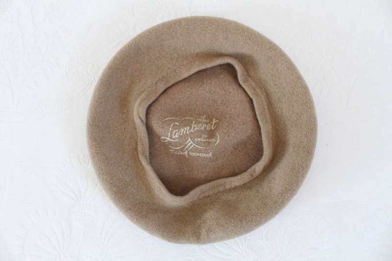 100% WOOL LAMBERET OF ENGLAND VINTAGE DESIGNER BERET HAT