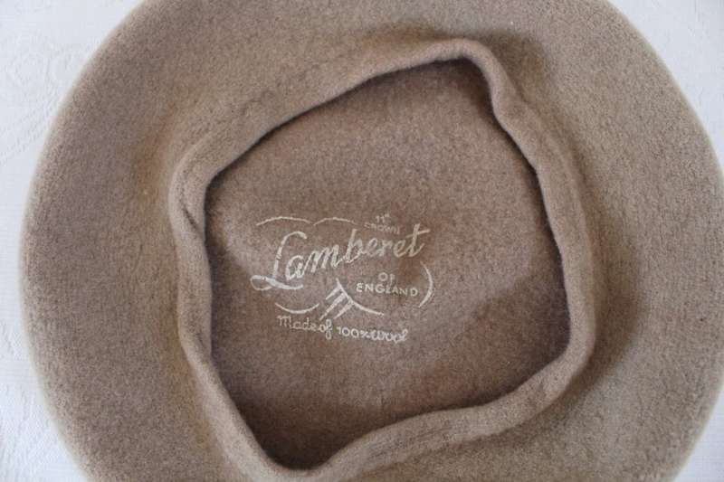 100% WOOL LAMBERET OF ENGLAND VINTAGE DESIGNER BERET HAT