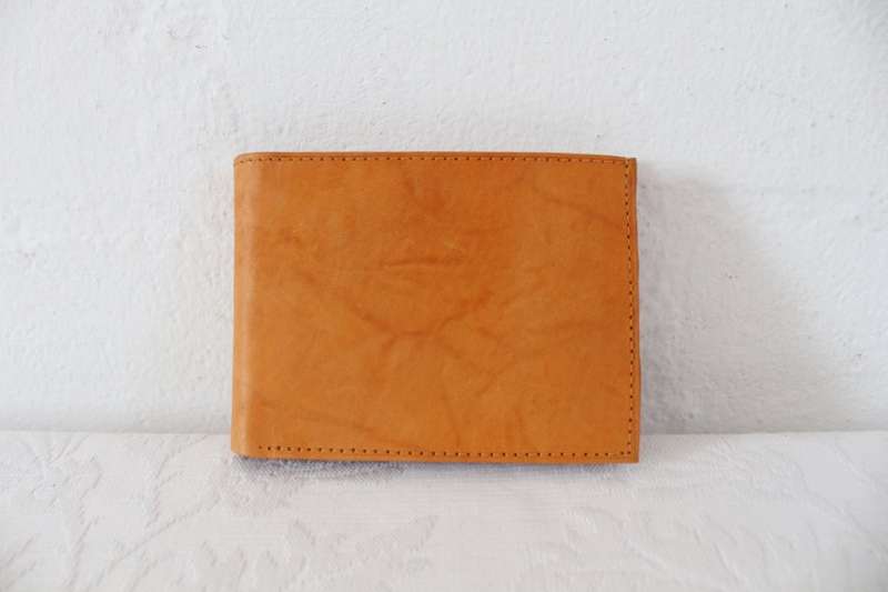 *NEW* GENUINE LEATHER MEN'S TAN BROWN BI-FOLD WALLET