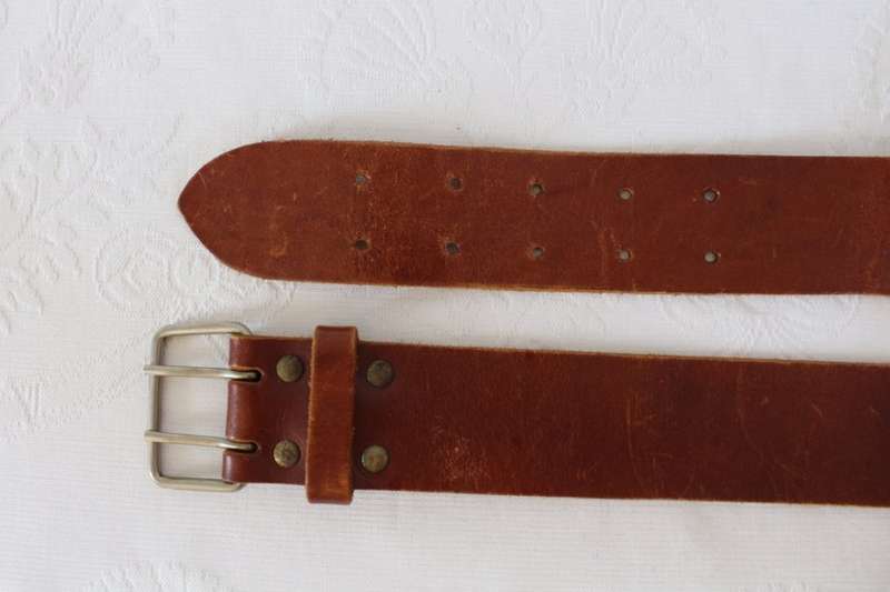 GENUINE LEATHER VINTAGE BROWN WAIST BELT