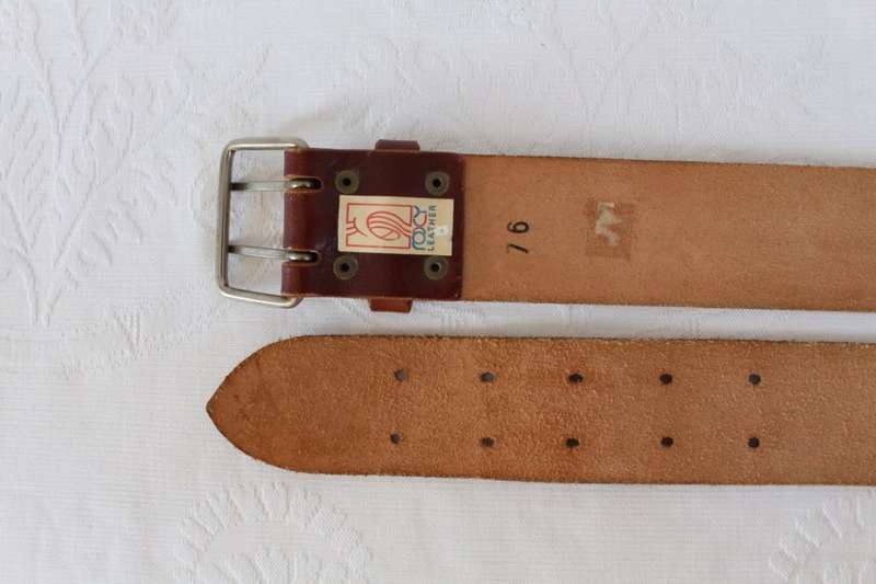 GENUINE LEATHER VINTAGE BROWN WAIST BELT