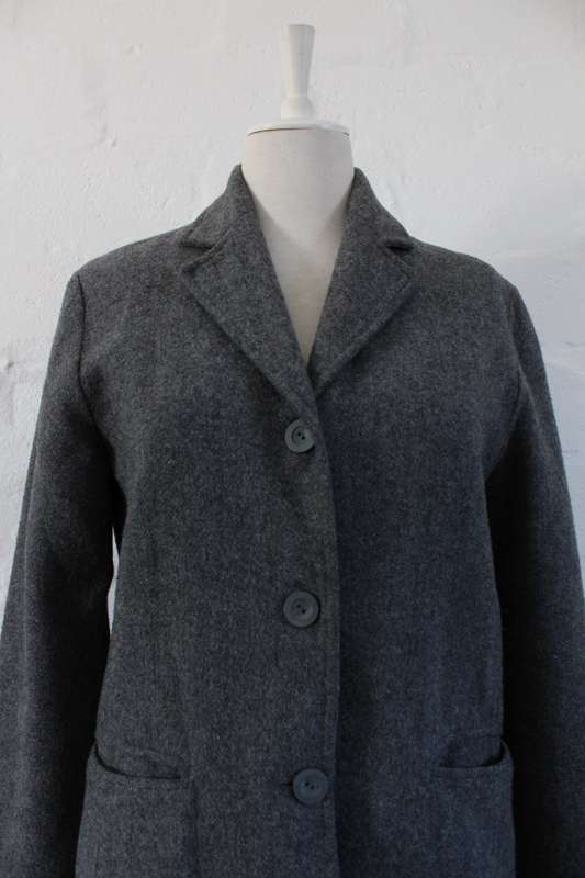 *SUMMER SALE - 50% OFF!* WOOL GREY BLAZER JACKET COAT - SIZE 10